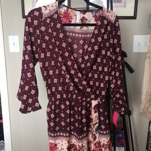 multiple pattern never worn before romper